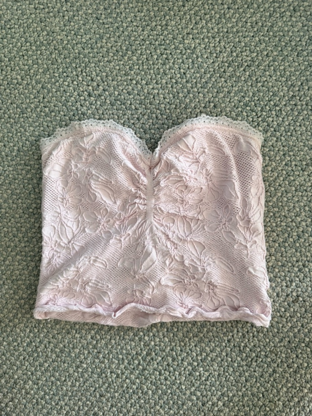 Blush Pink Lace Tube Top